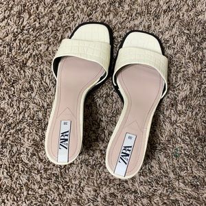 Croc skin heels by Zara